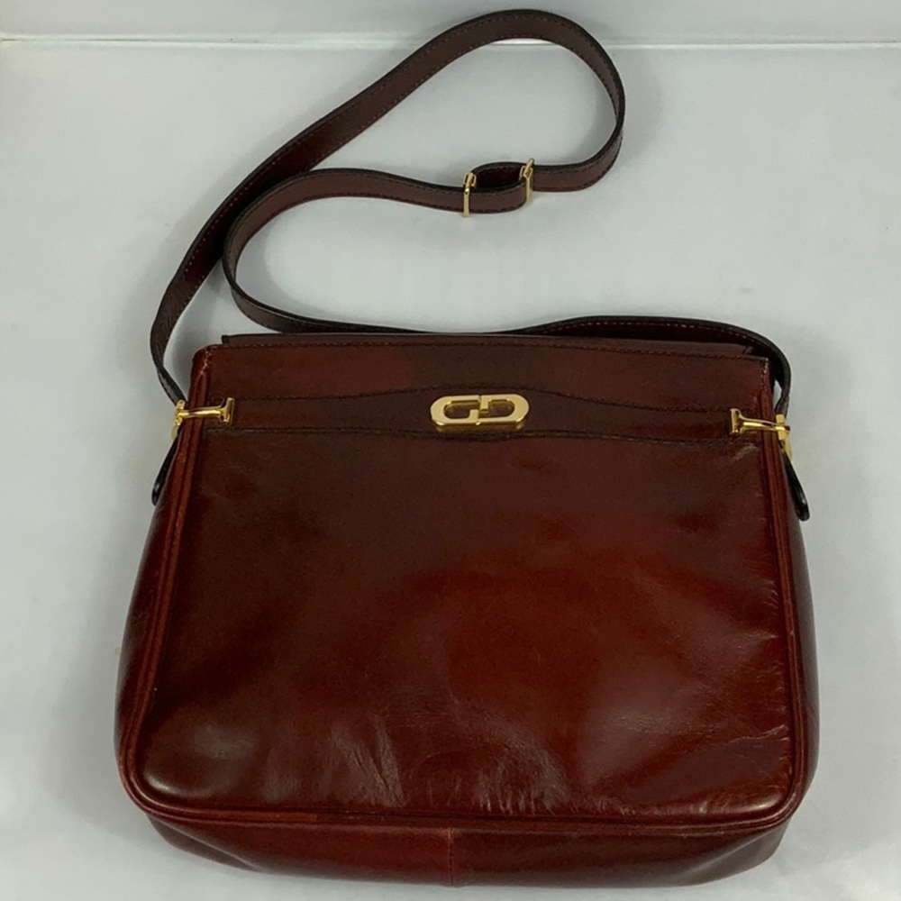Vintage G.Gori Burgundy Leather Bag